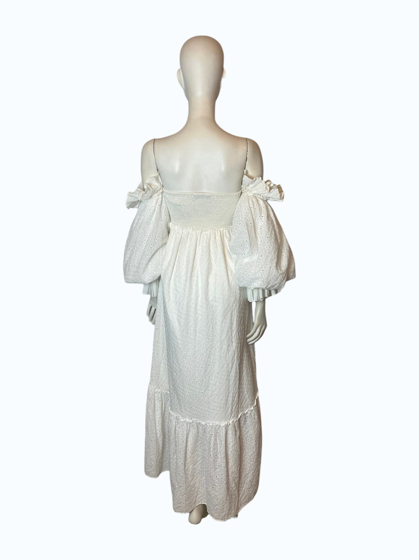 Midi dress blanco angelical