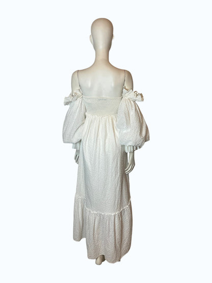 Midi dress blanco angelical