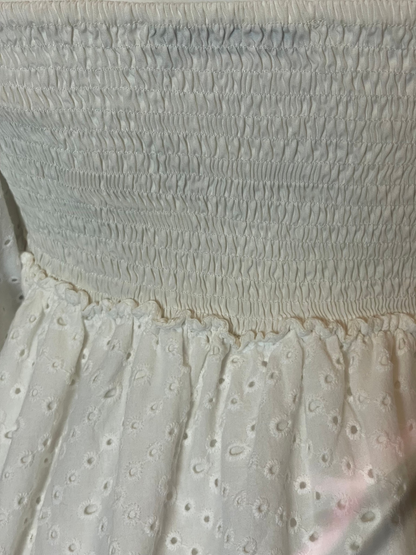 Midi dress blanco angelical