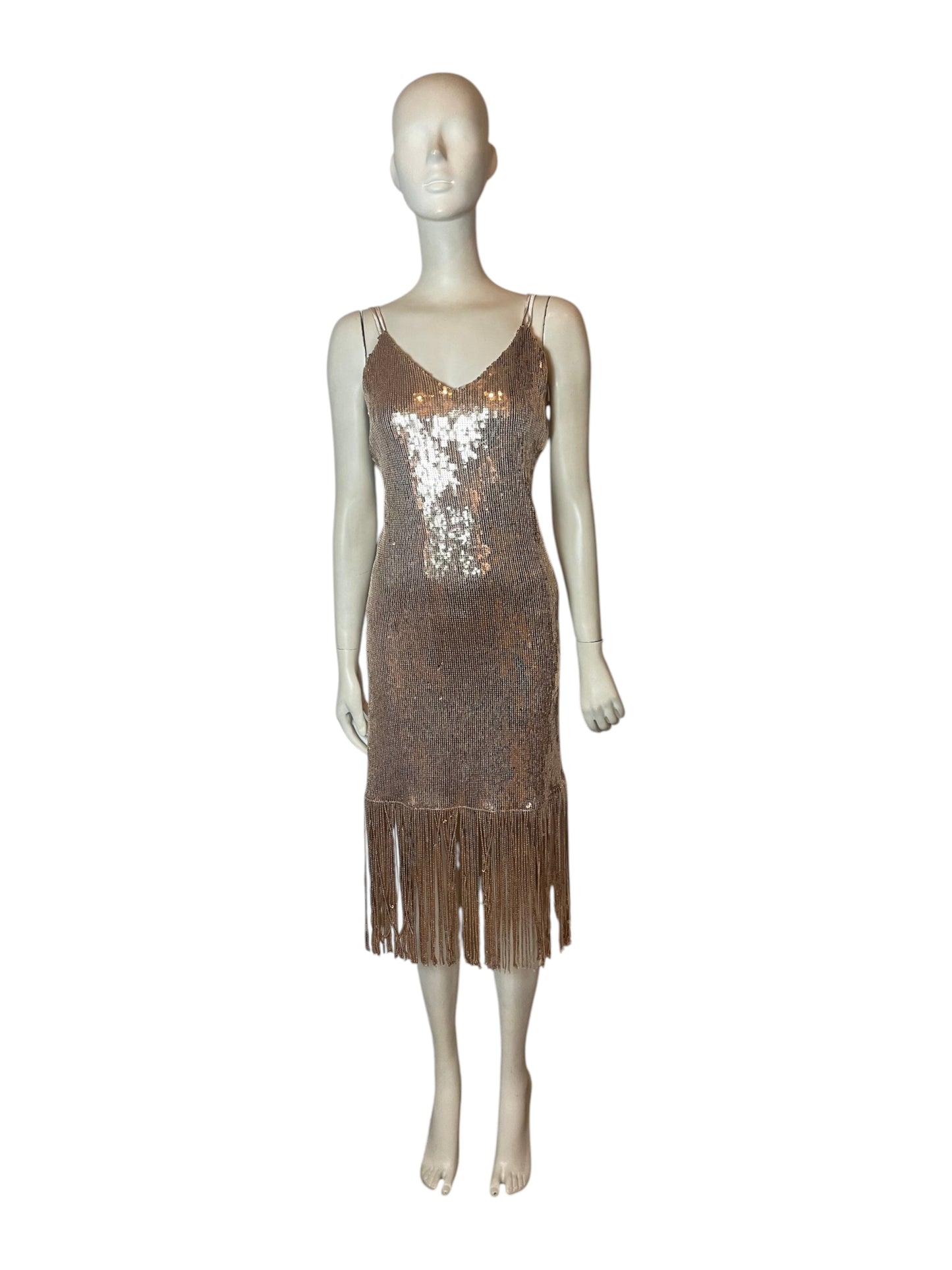 Middi dres lentejuelas doradas