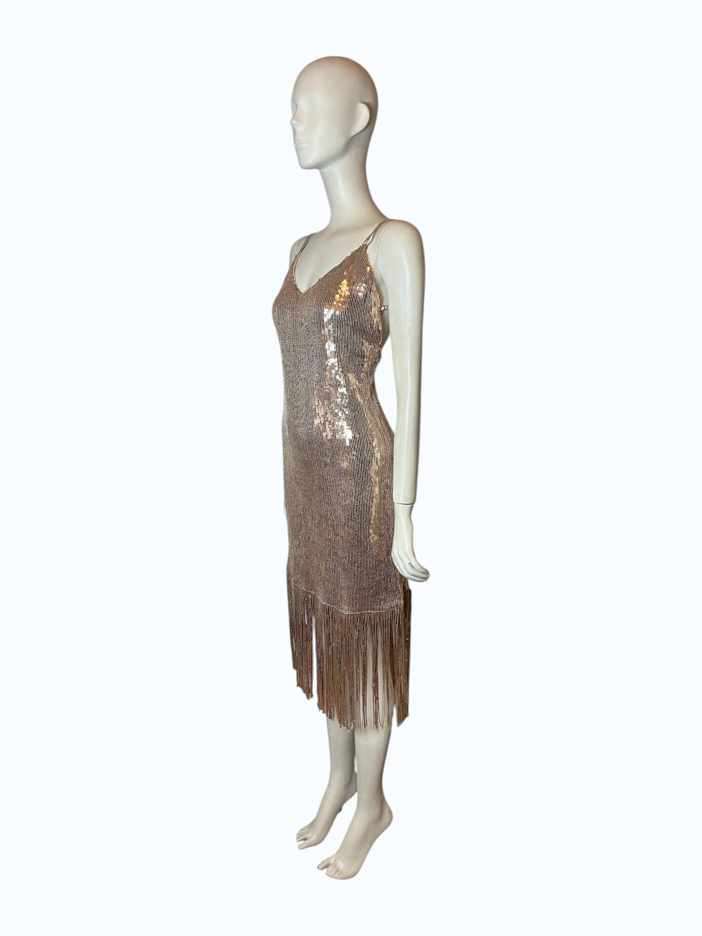 Middi dres lentejuelas doradas