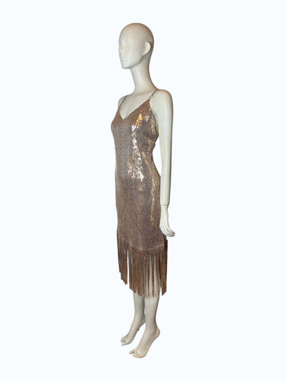 Middi dres lentejuelas doradas