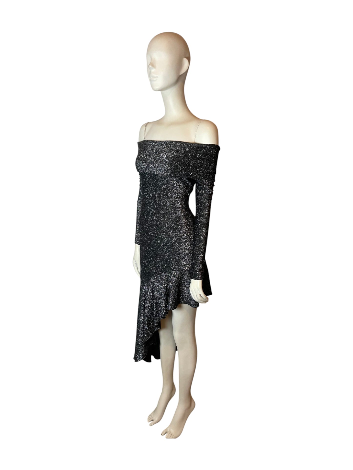 Vestido asimétrico destellos