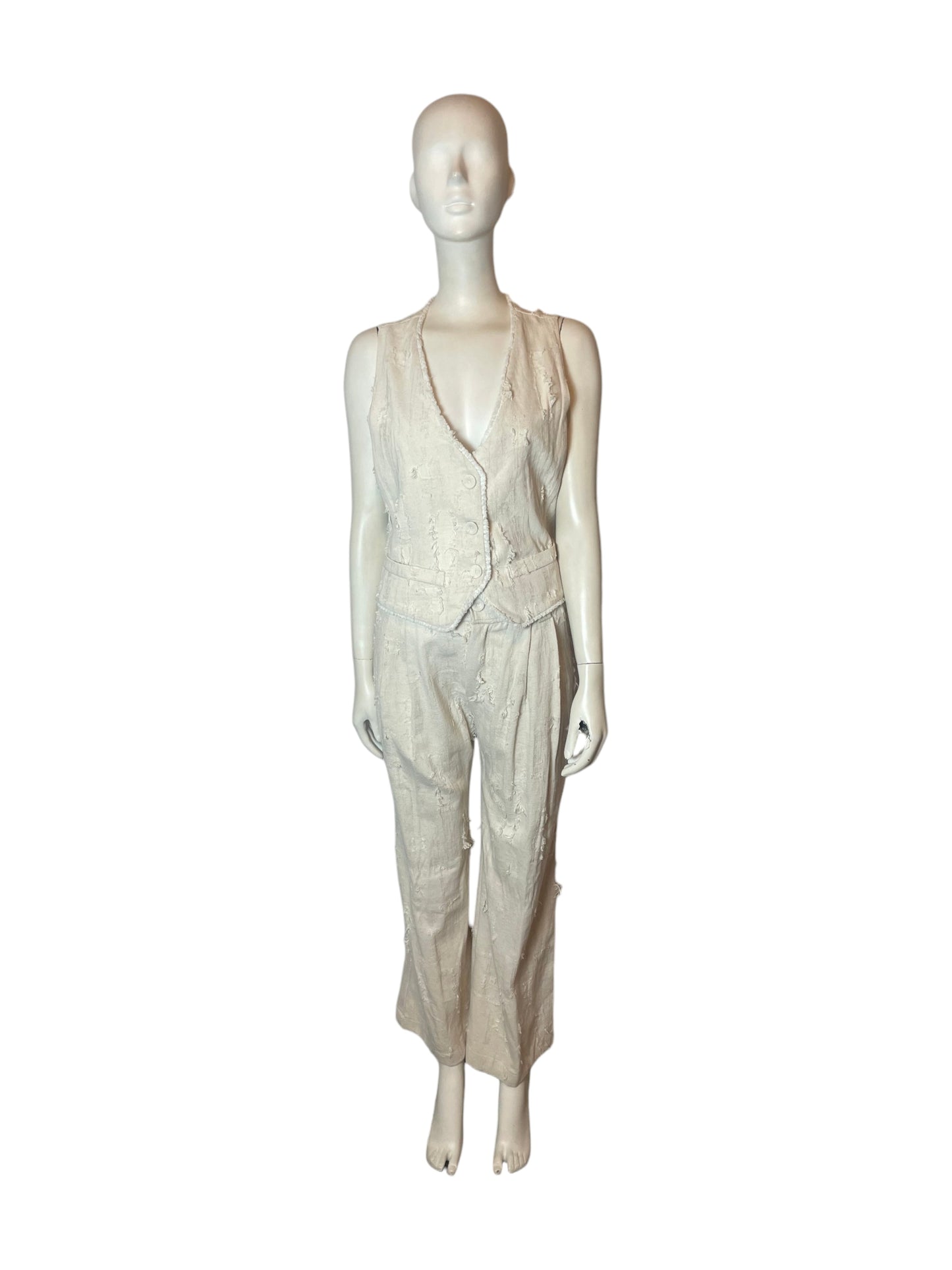 Set vest y pantalón con detalles
