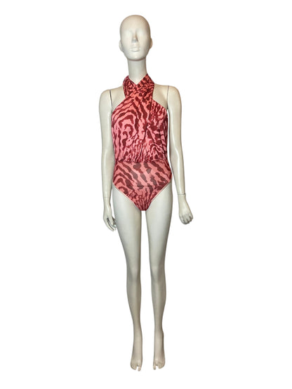 Set body y pantalon rojo acuarela