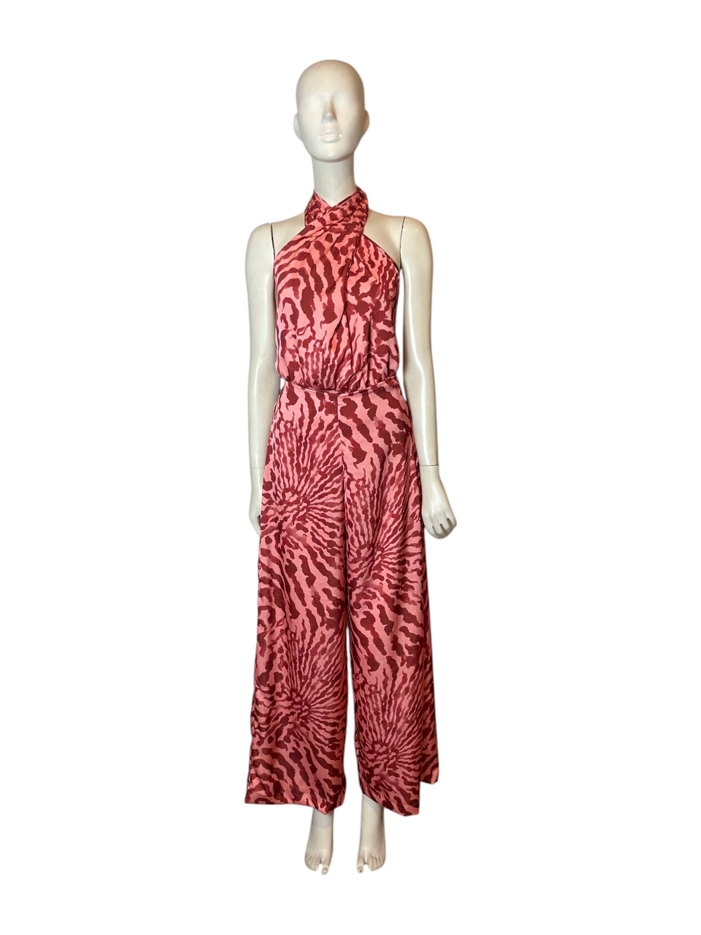 Set body y pantalon rojo acuarela