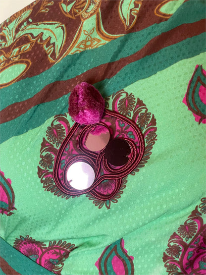 Navasatri printed satin mini dress