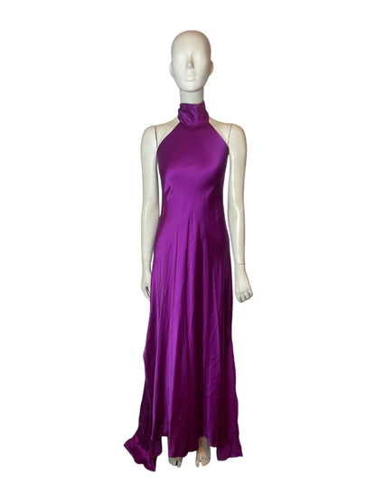 maxidress seda morado
