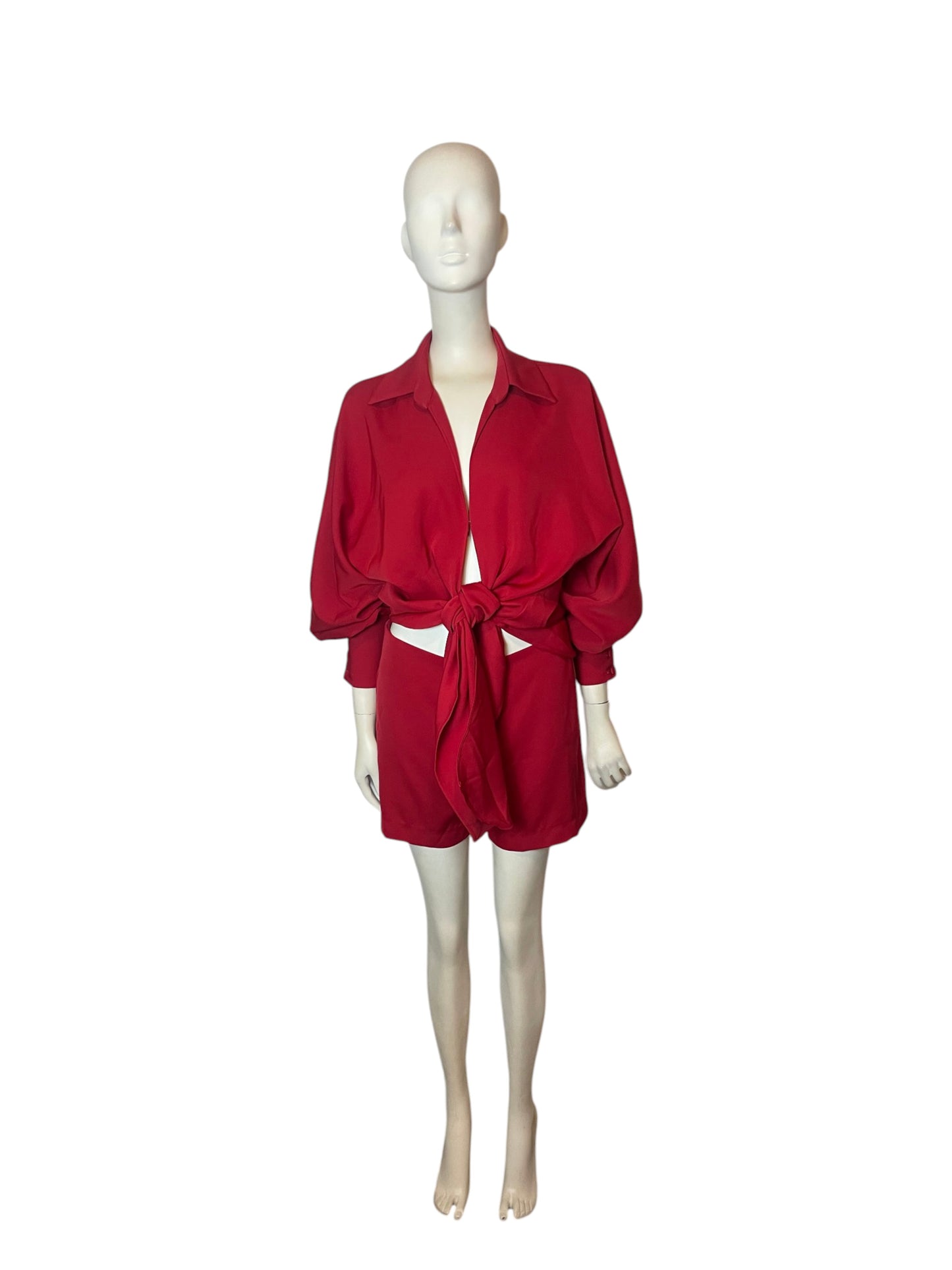 Set de short y camisa kamisis rojo