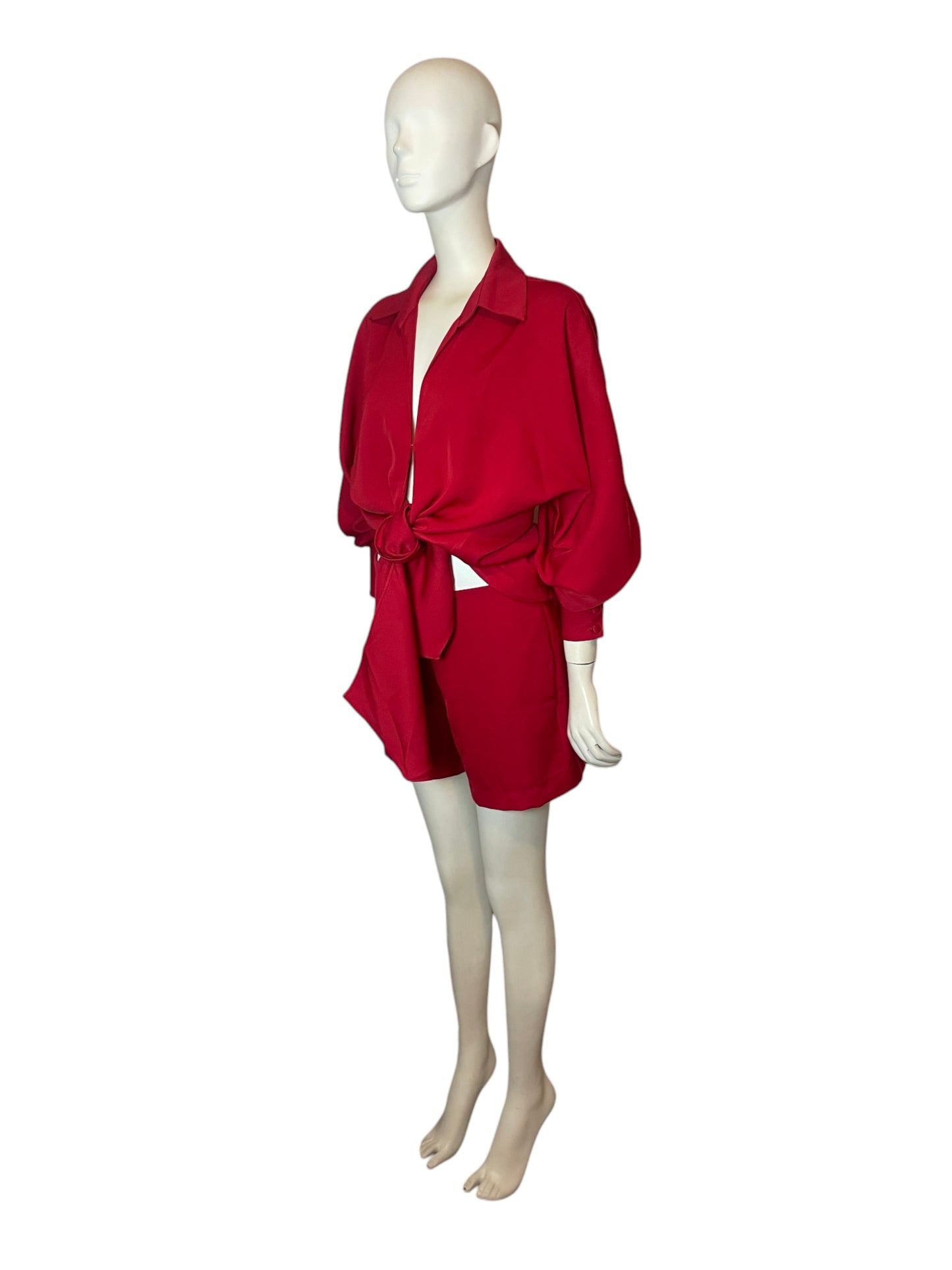 Set de short y camisa kamisis rojo