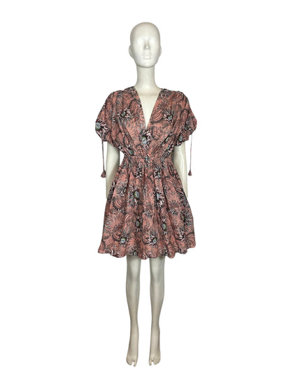 vestido midi escote en V