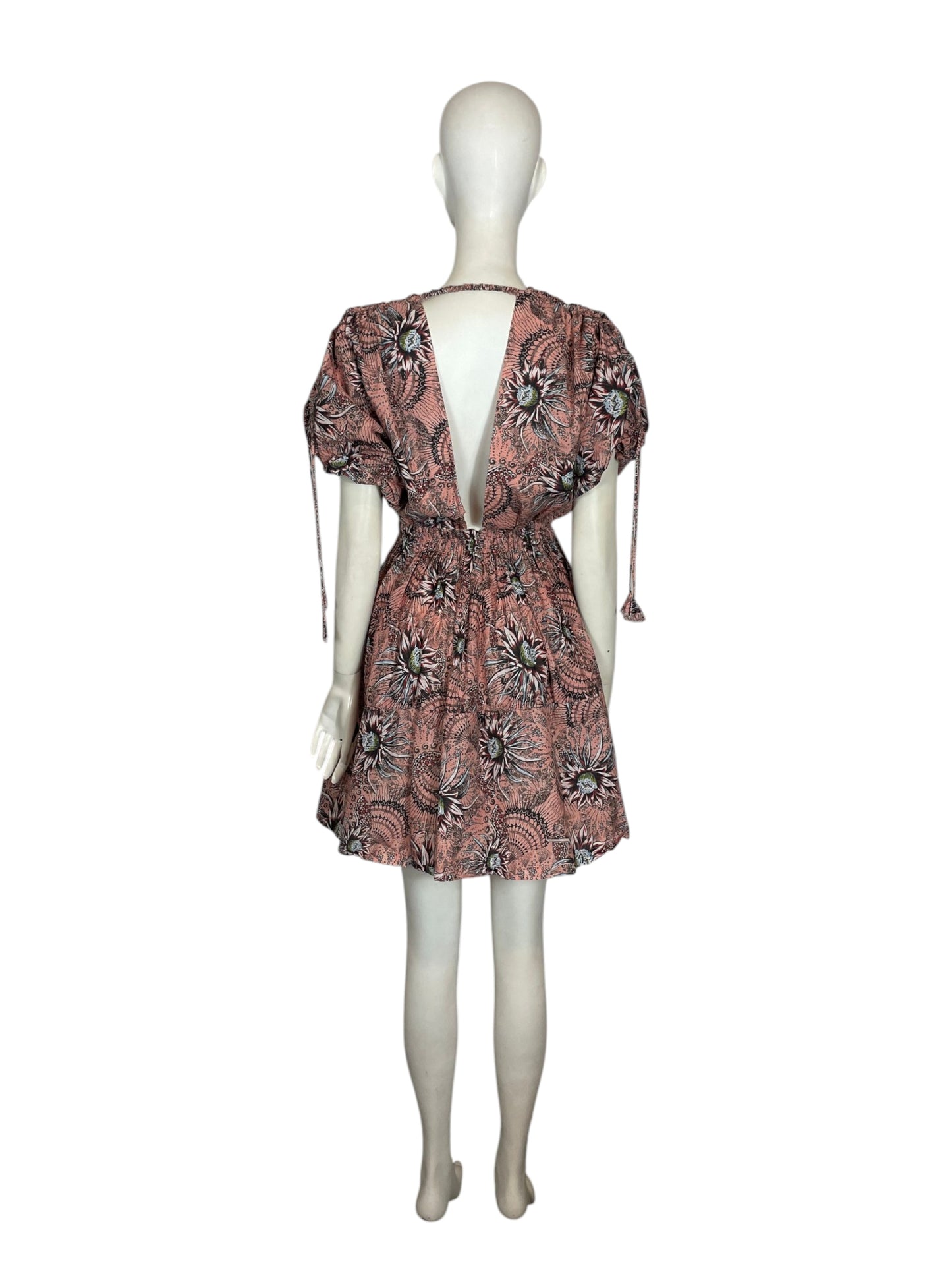 vestido midi escote en V
