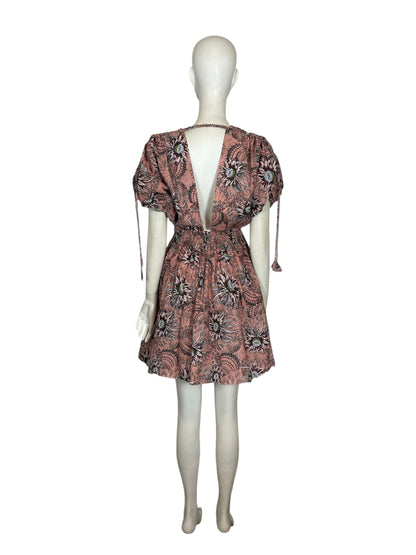 vestido midi escote en V