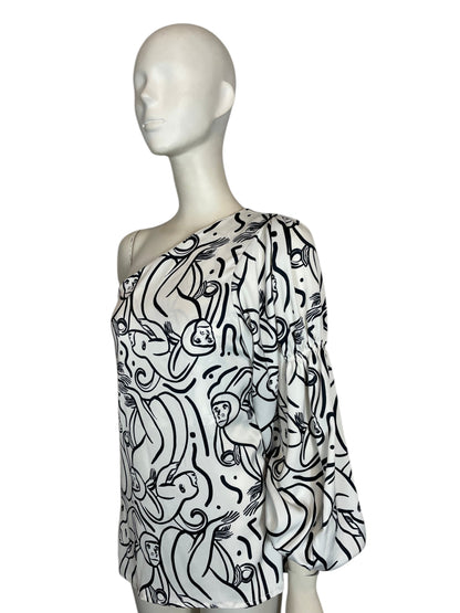 blusa medio hombro monos