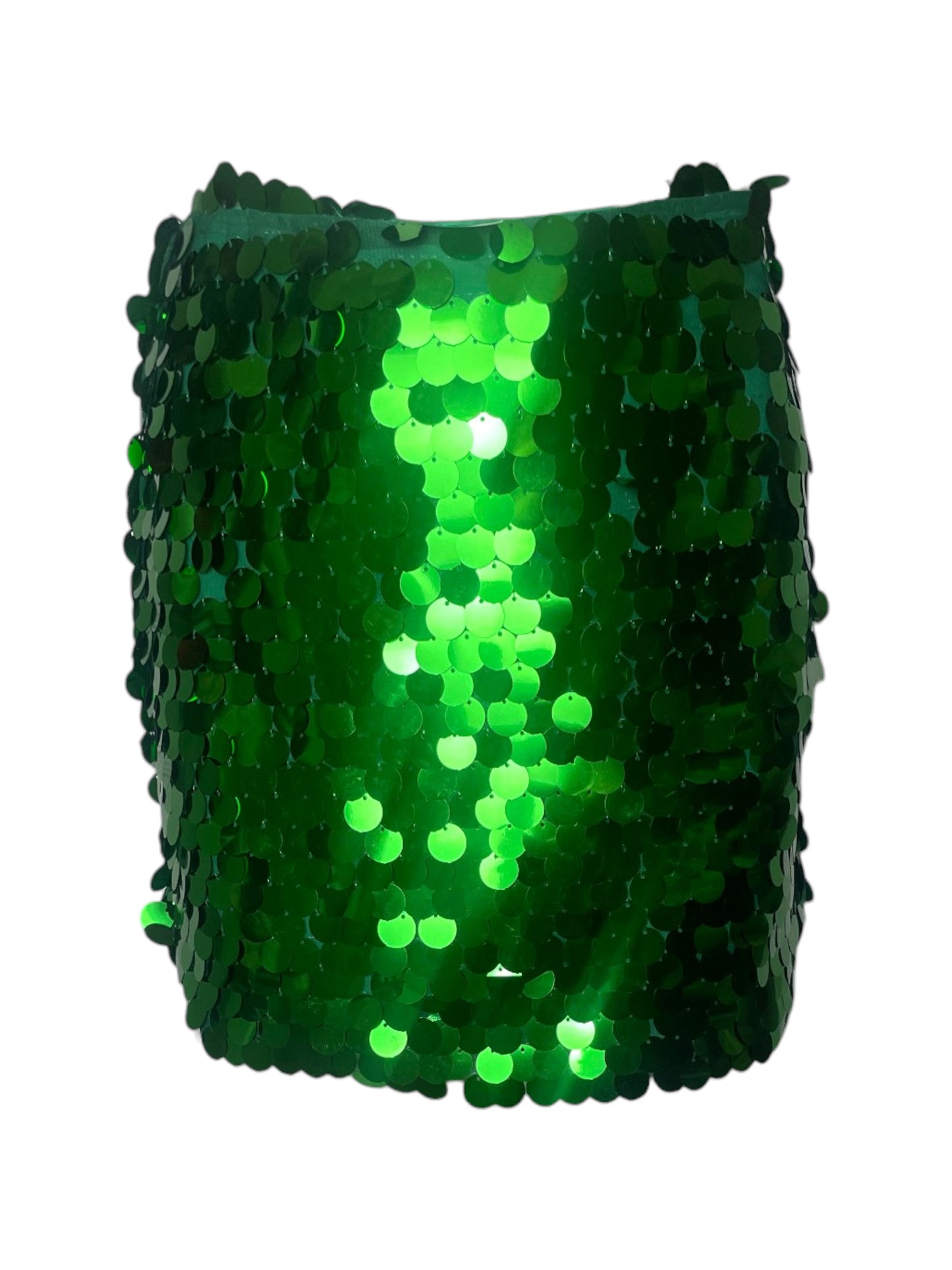 falda lentejuelas verde
