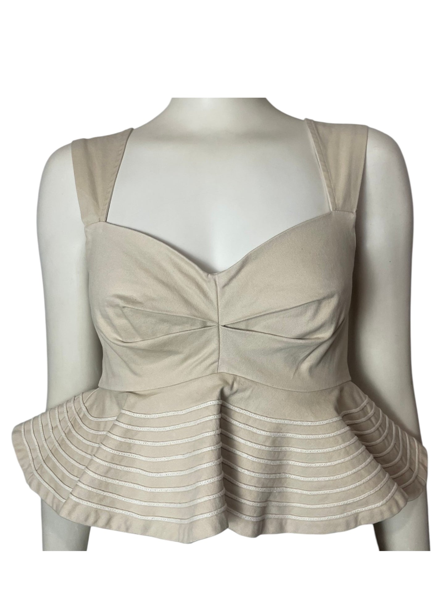 Top lineas beige