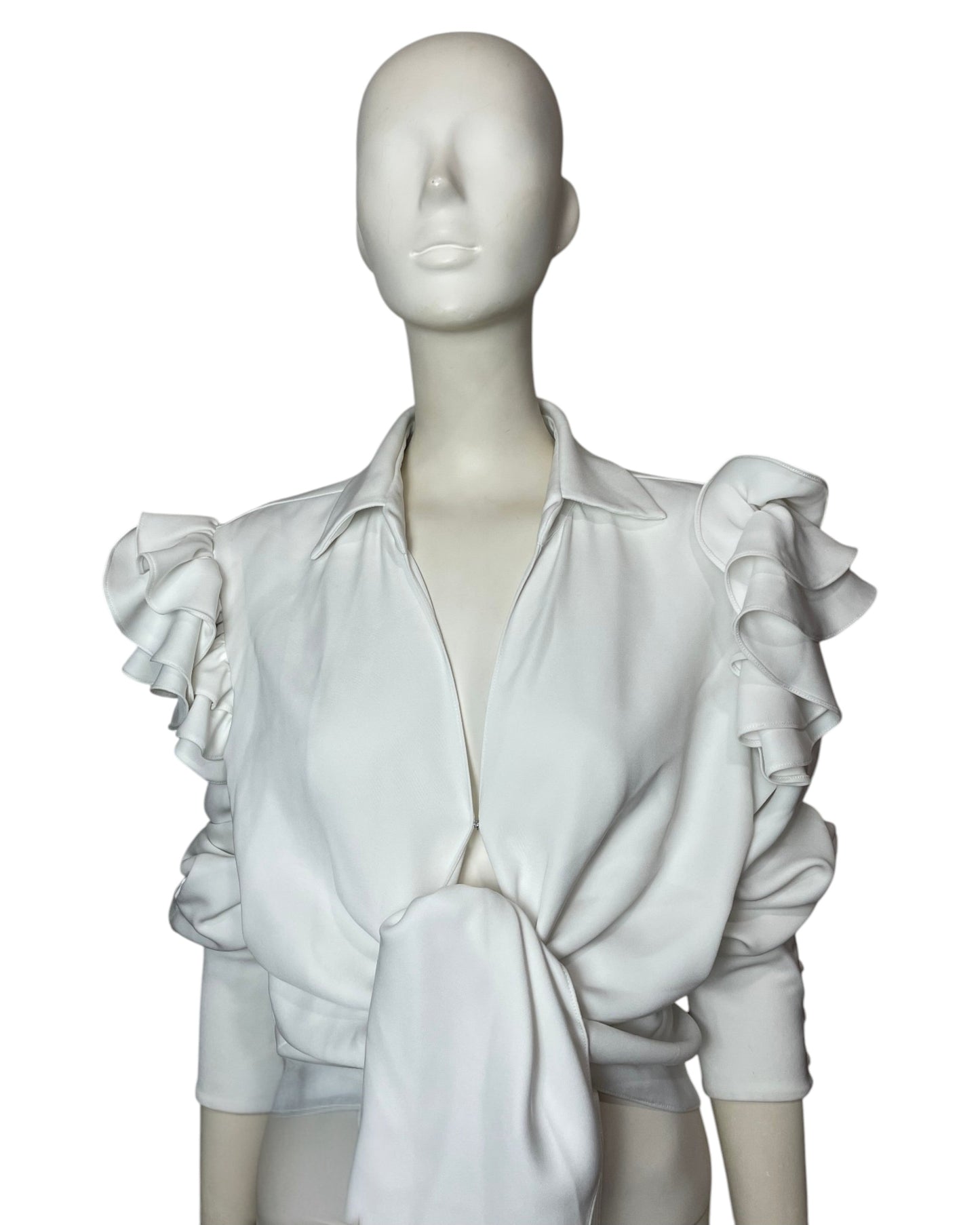 Camisa manga larga blanca con boleros