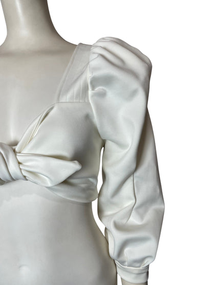 Top blanco mangas largas