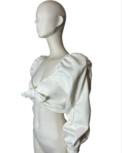 Top blanco mangas largas