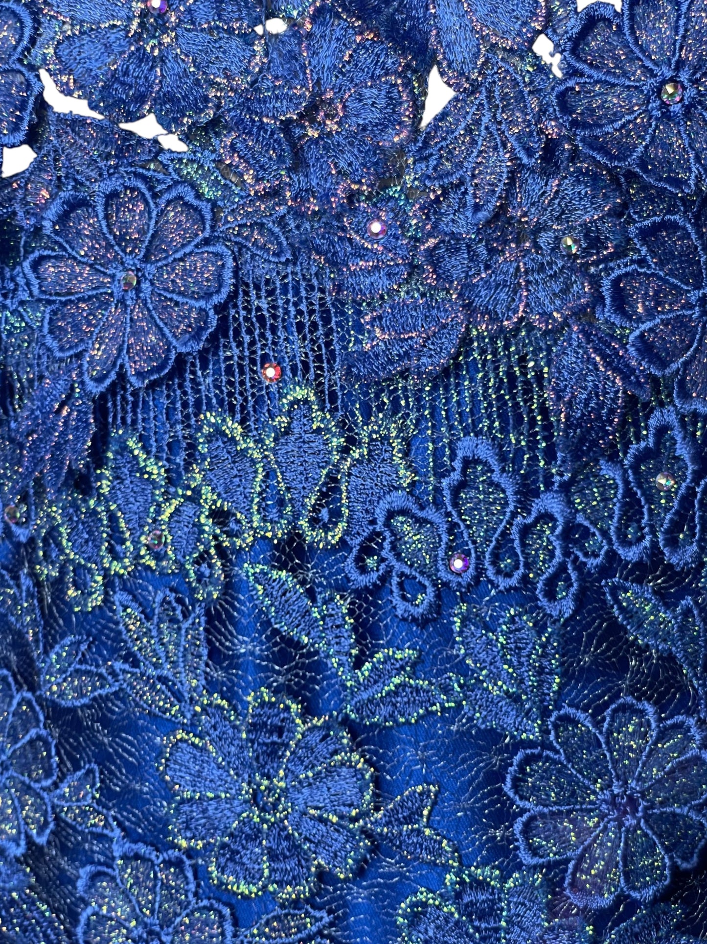 vestido maxi flores blue