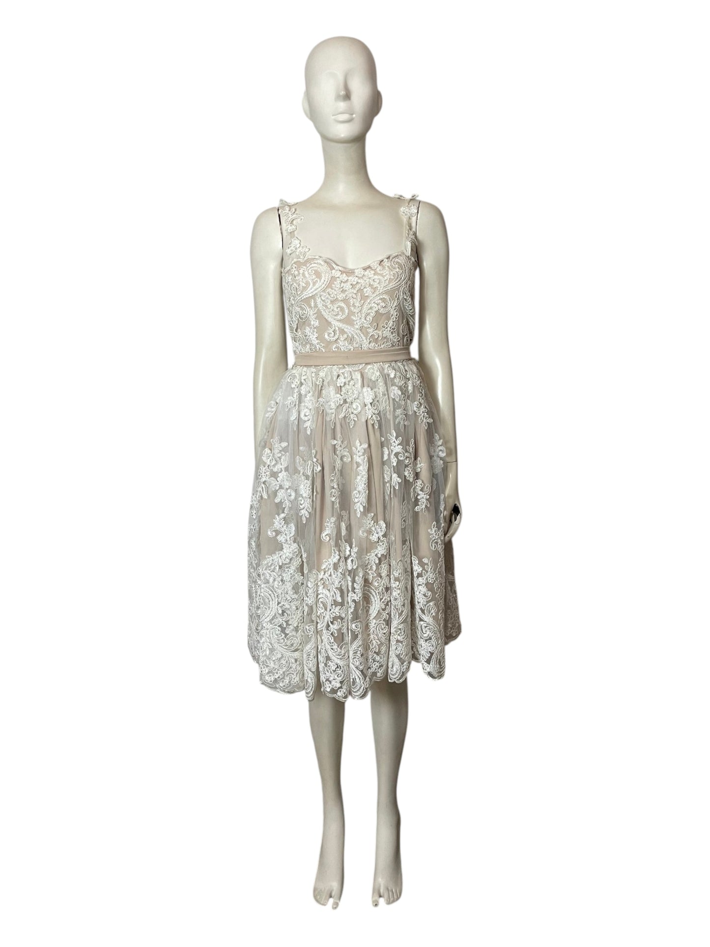Vestido midi blanco