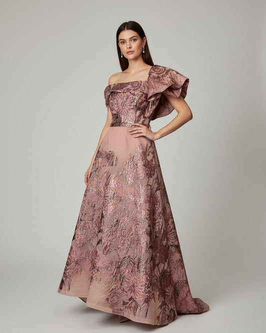 Vestido de fiesta rosa goldi