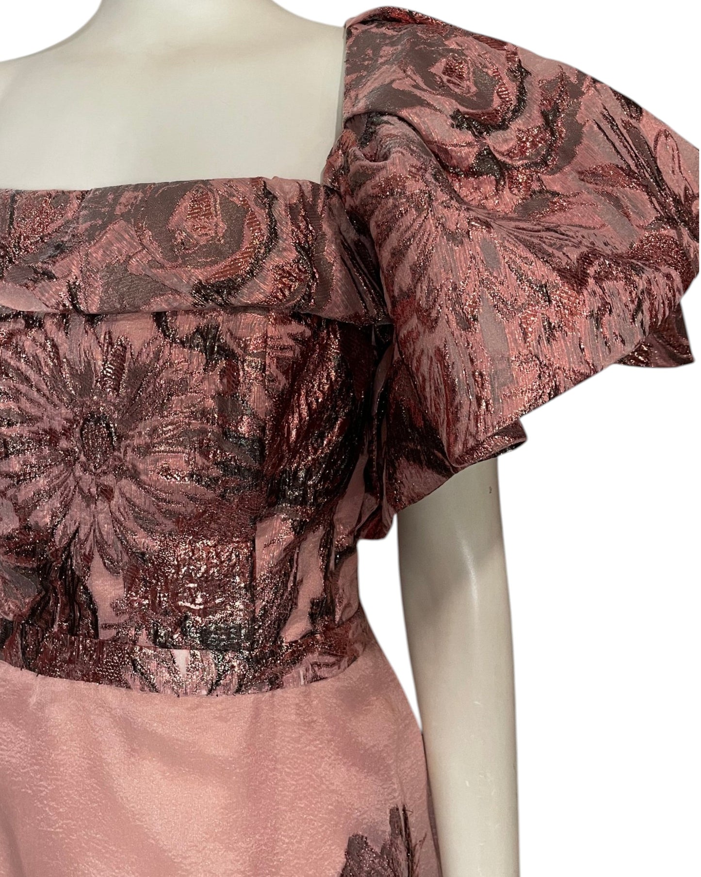 Vestido de fiesta rosa goldi