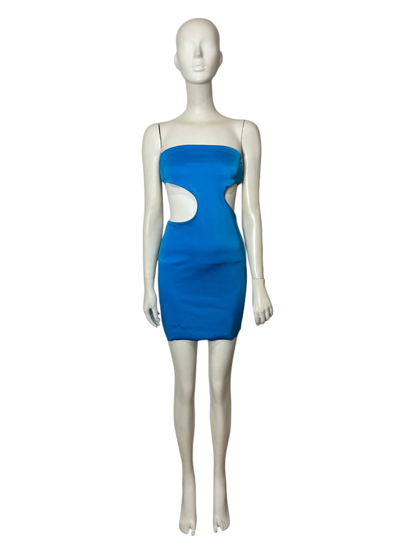 Mambo blue asymmetric dress