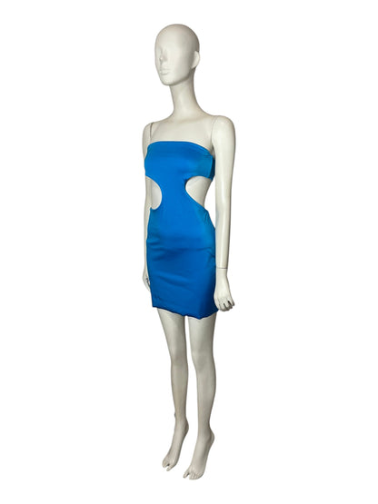 Mambo blue asymmetric dress