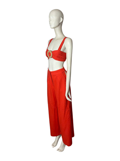 Set pan y top naranja