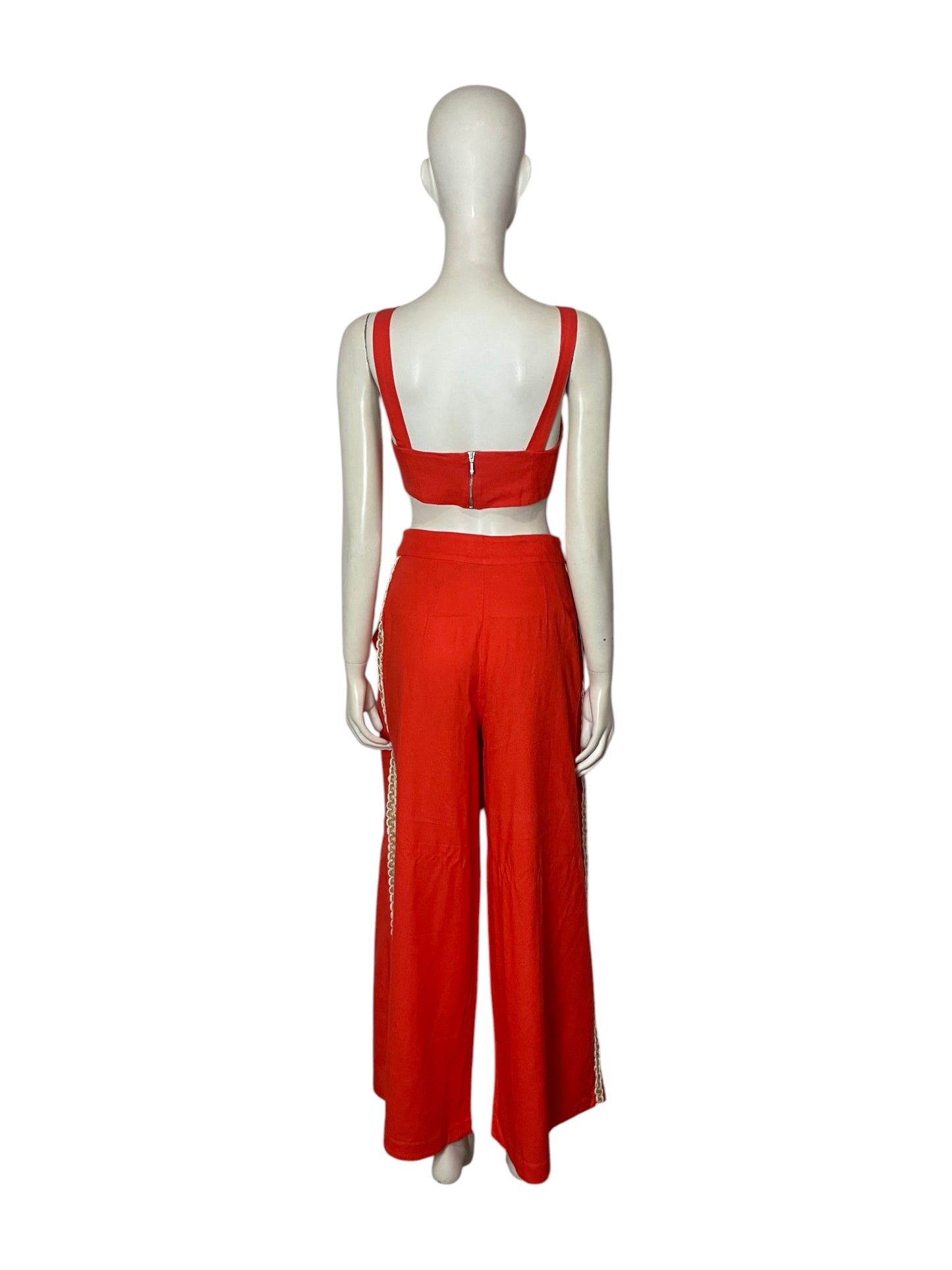 Set pan y top naranja