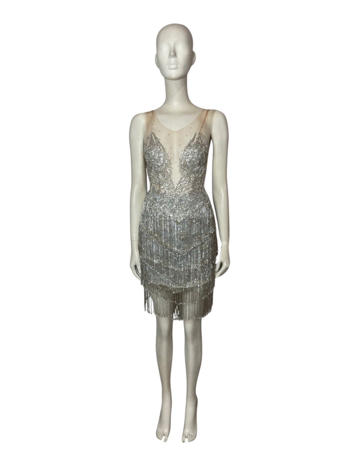 Vestido de fiesta plata