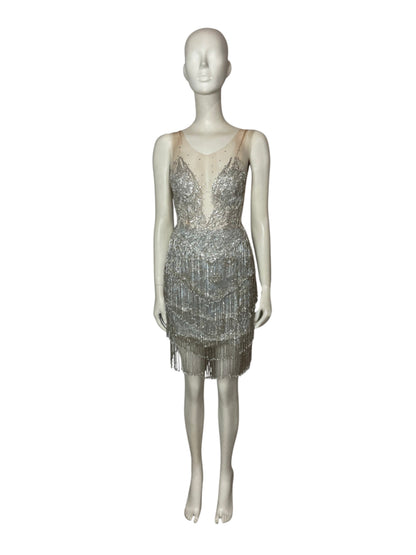 Vestido de fiesta plata