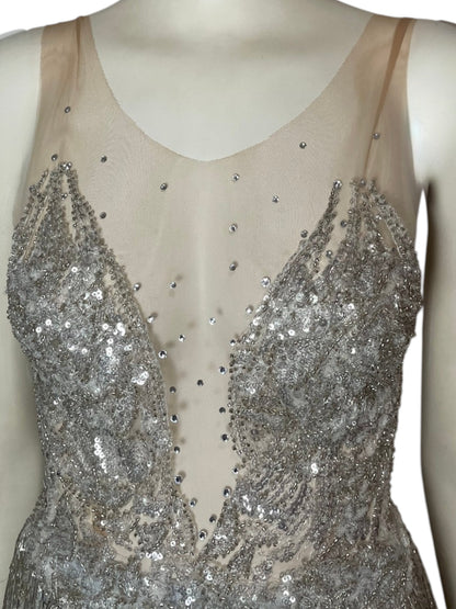 Vestido de fiesta plata