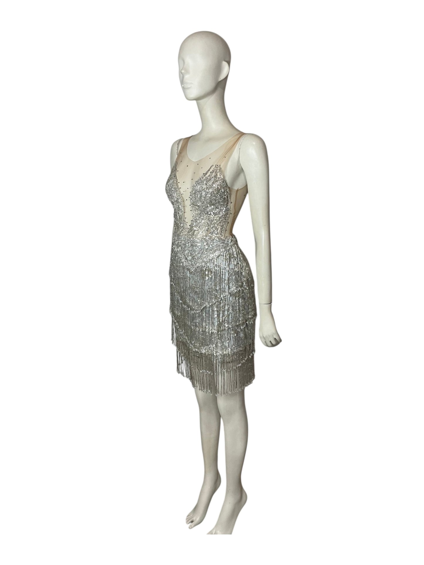 Vestido de fiesta plata