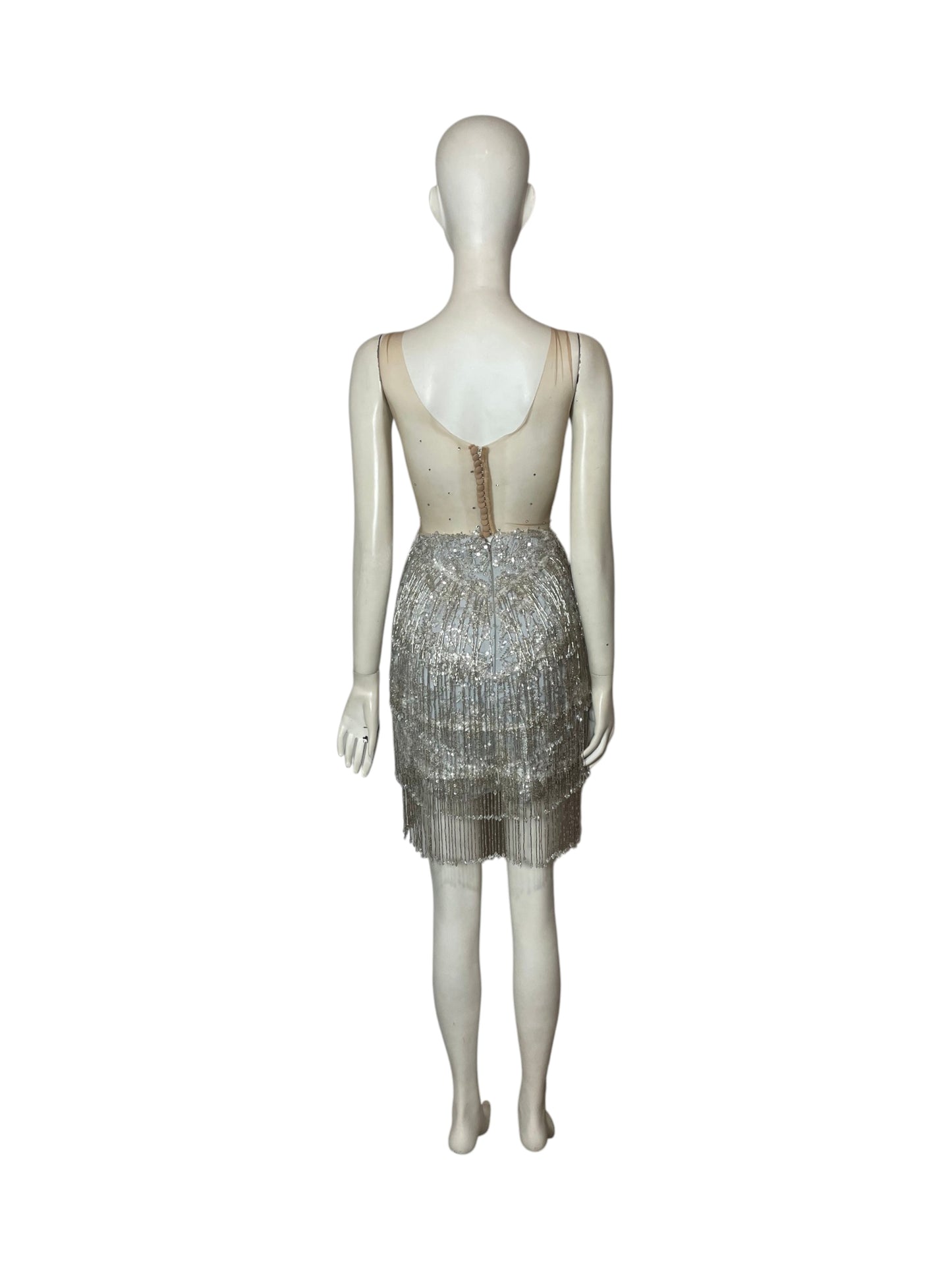 Vestido de fiesta plata