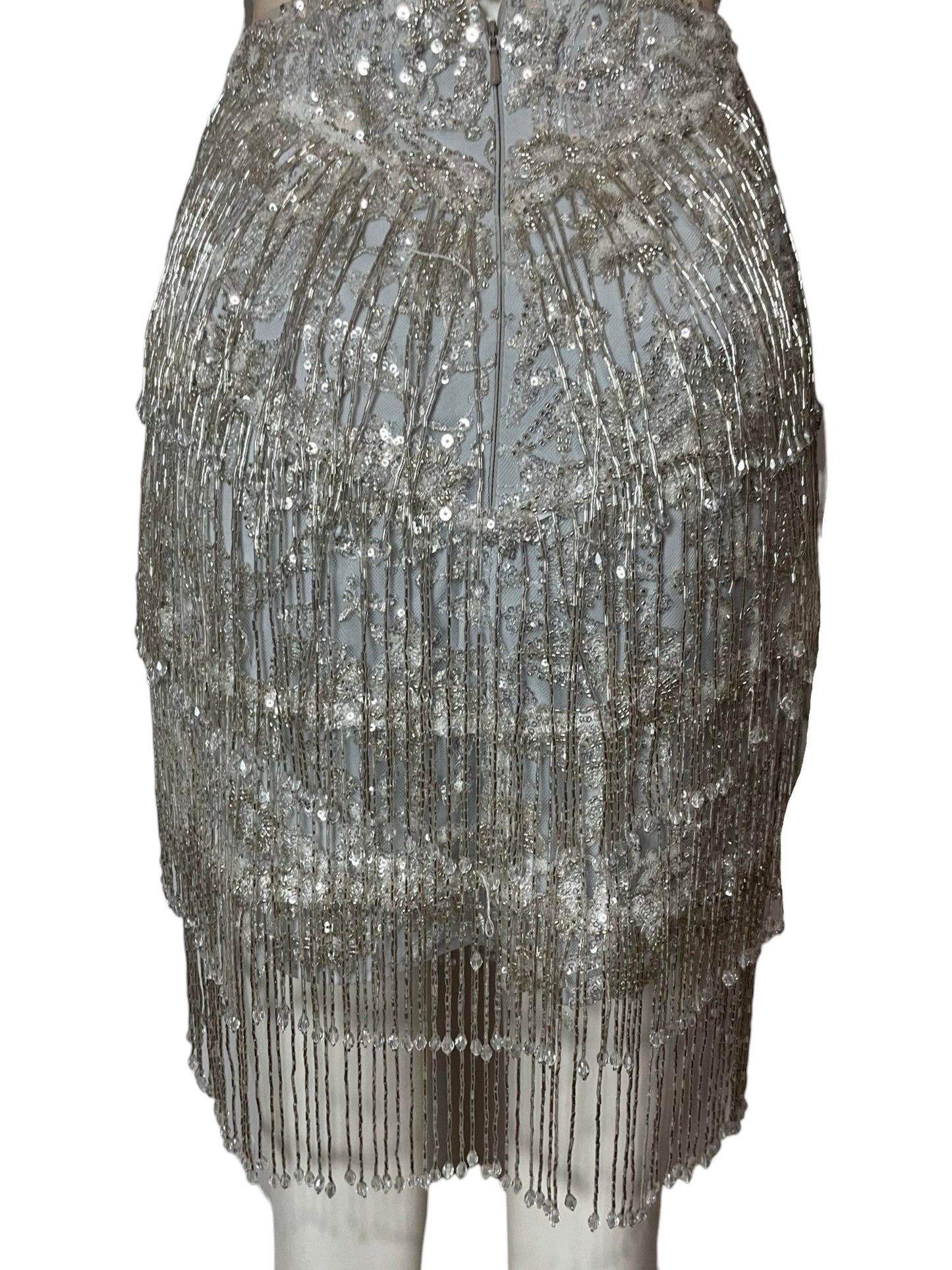 Vestido de fiesta plata