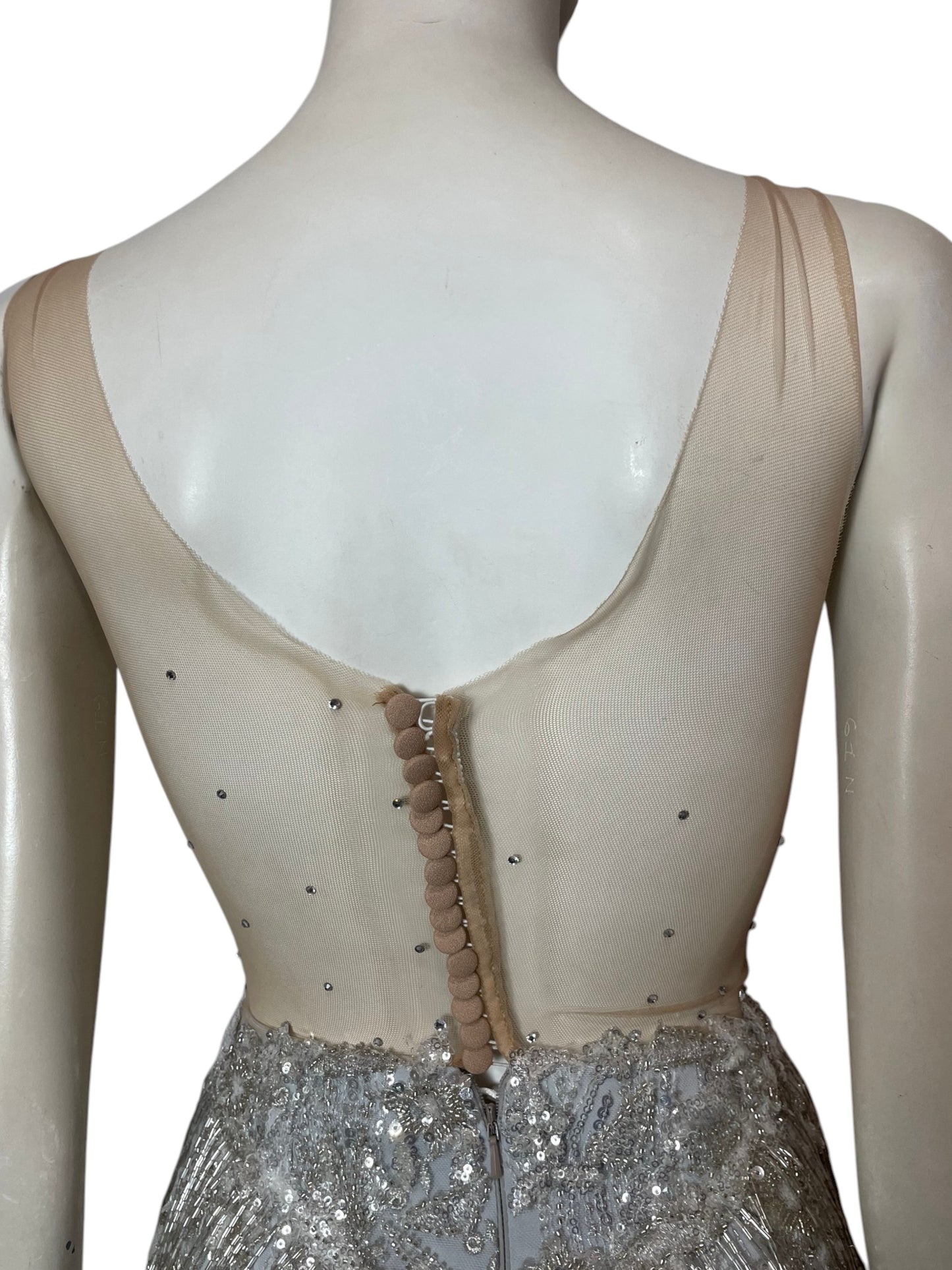 Vestido de fiesta plata