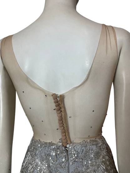 Vestido de fiesta plata