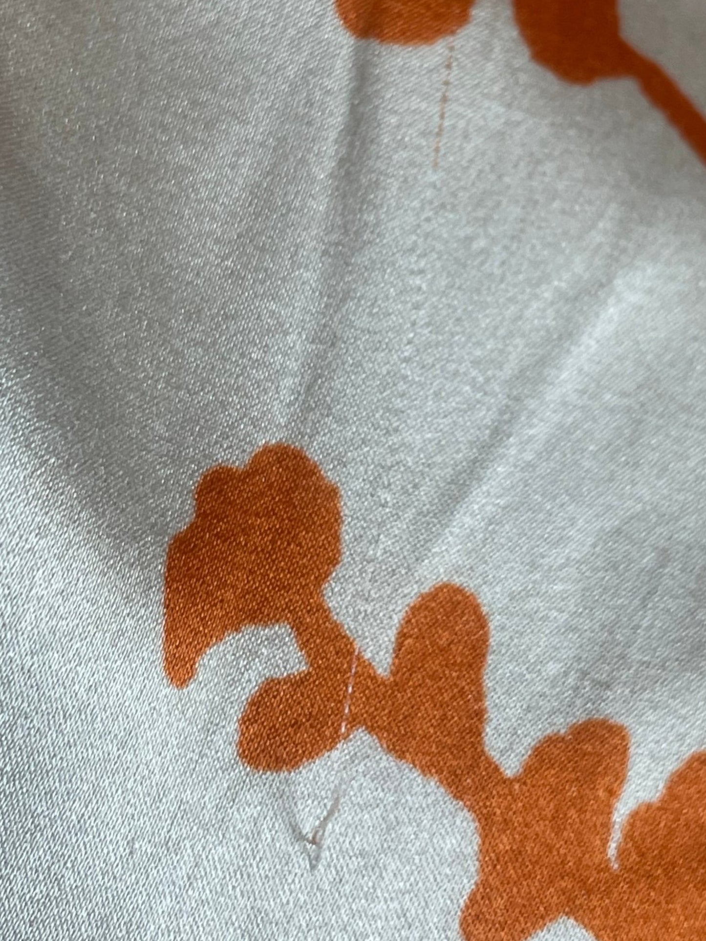 Maxi dress flor de seda naranja