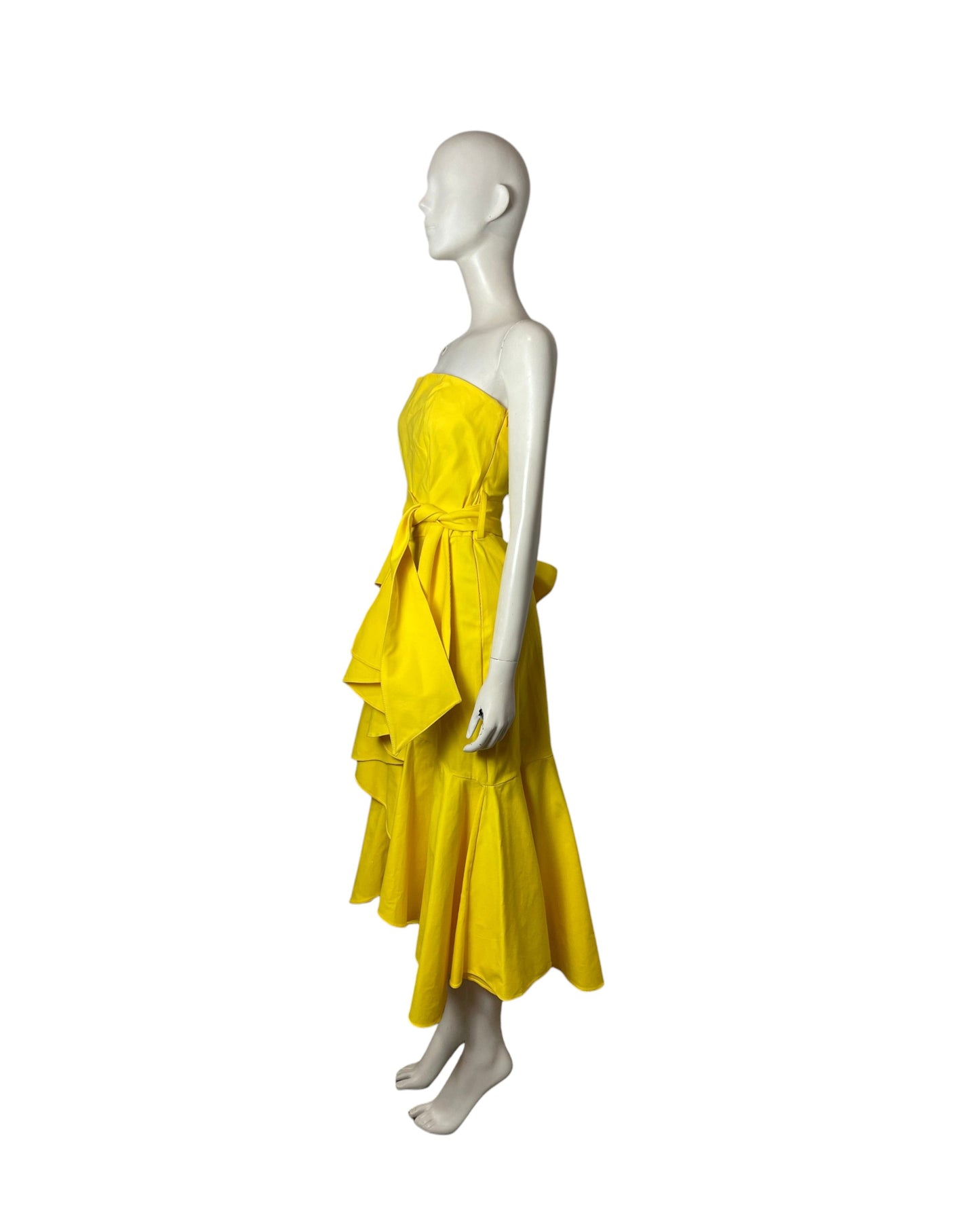 Vestido maxi boleros amarillos