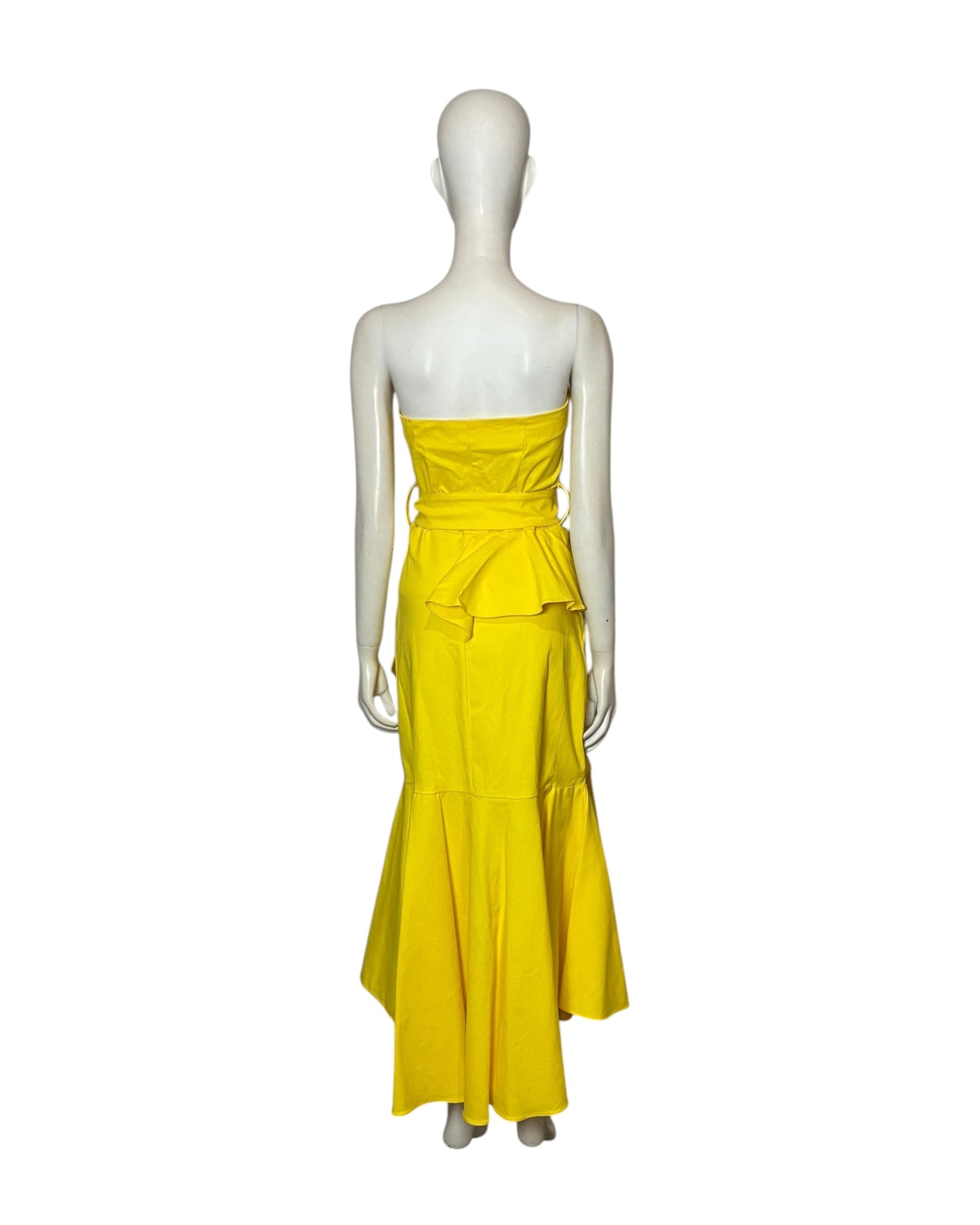 Vestido maxi boleros amarillos
