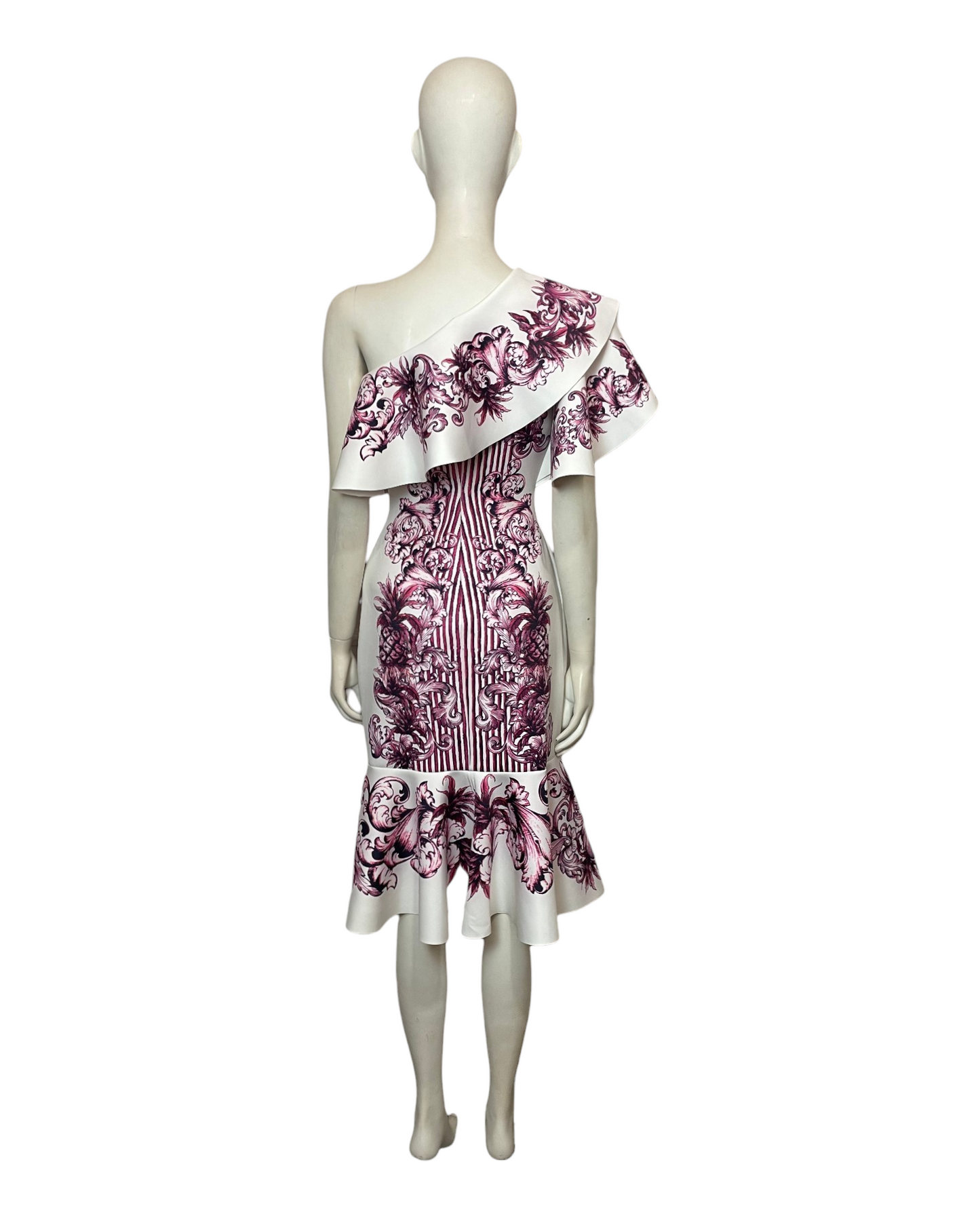 Vestido medio hombro piña