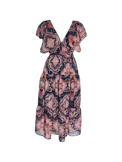 vestido midi tierra figuras
