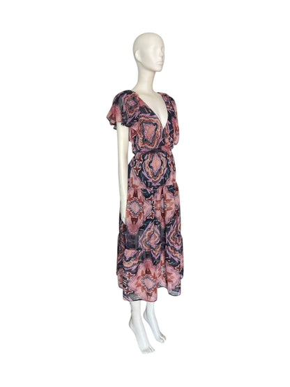 vestido midi tierra figuras