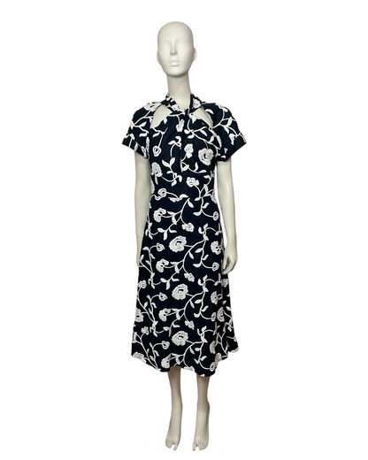 Lea embroidered midi dress