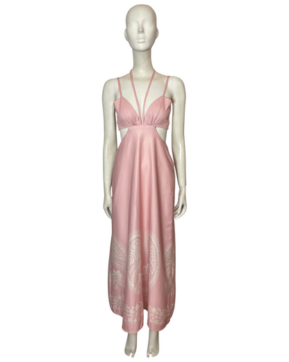 Caribe rose maxi dress
