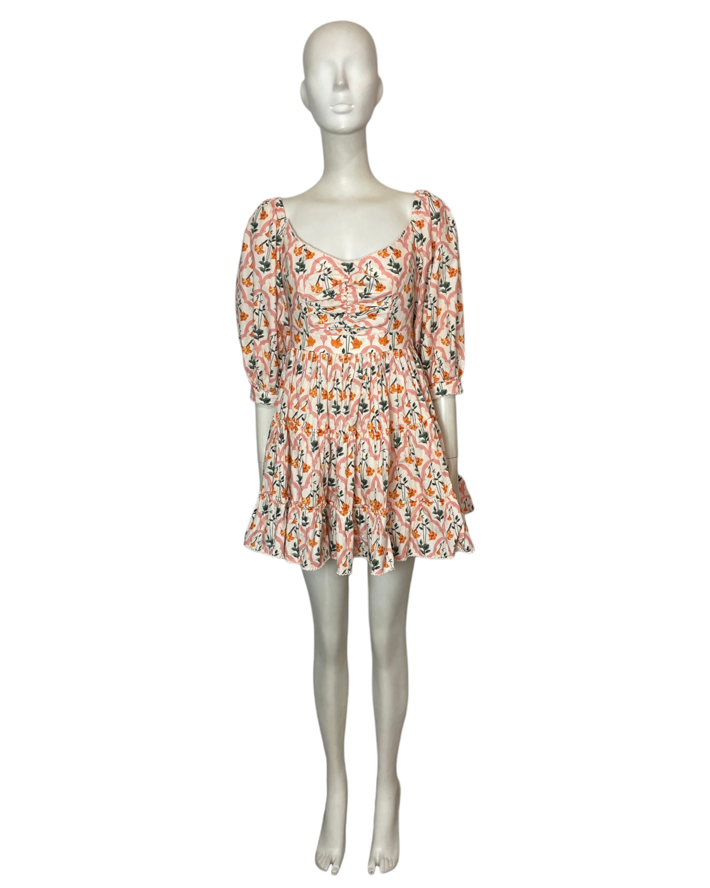Vestido mini cuarandera guanabana