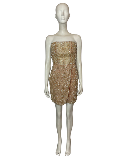 Vestido mini fiesta perlas