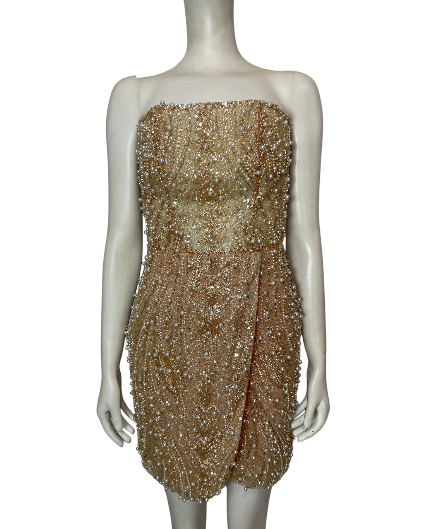 Vestido mini fiesta perlas